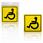 Знак "инвалид''гост, наружный, самоклеящийся AIRLINE AZN09
