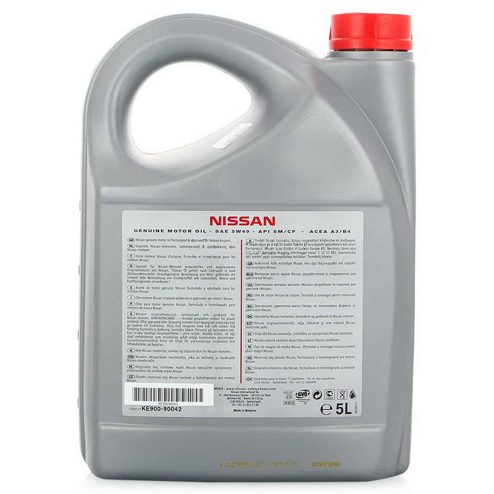 Nissan motor oil 5w40