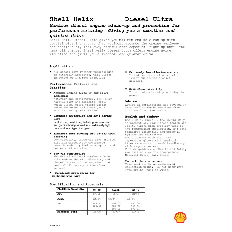 Shell Helix Ultra Diesel 5W40 4л (550040558)