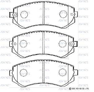 Дисковые тормозные колодки ADVICS SN558P