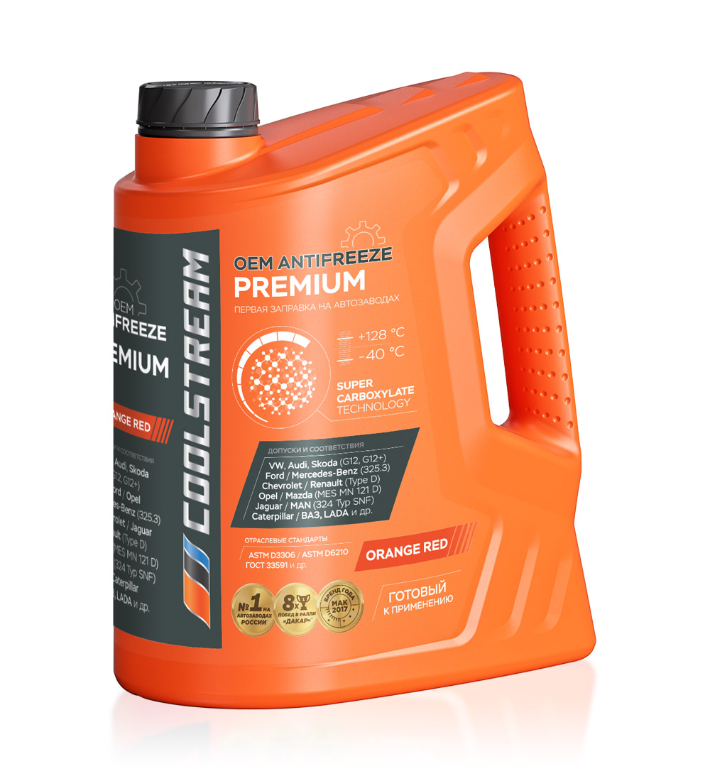 Антифриз "coolstream" premium 40 оранжевый 5л /5 кг "3" COOLSTREAM CS010102