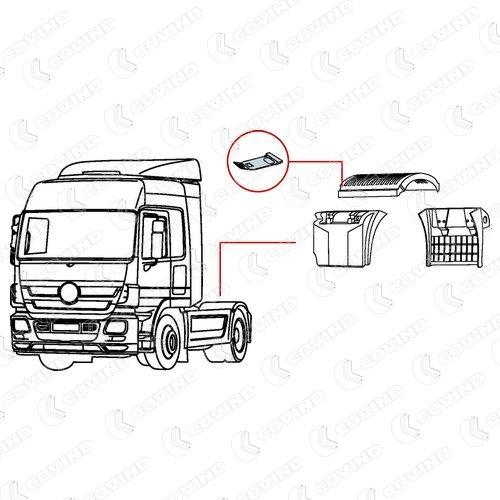 Крепление крыла для Mercedes-Benz actros mp2 mega space axor COVIND 943515