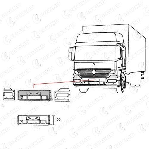 Часть бампера для Mercedes-Benz atego COVIND 97390