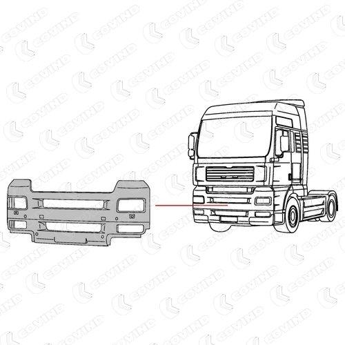 Бампер в сборе man tga xxl xlx lx COVIND XXL90