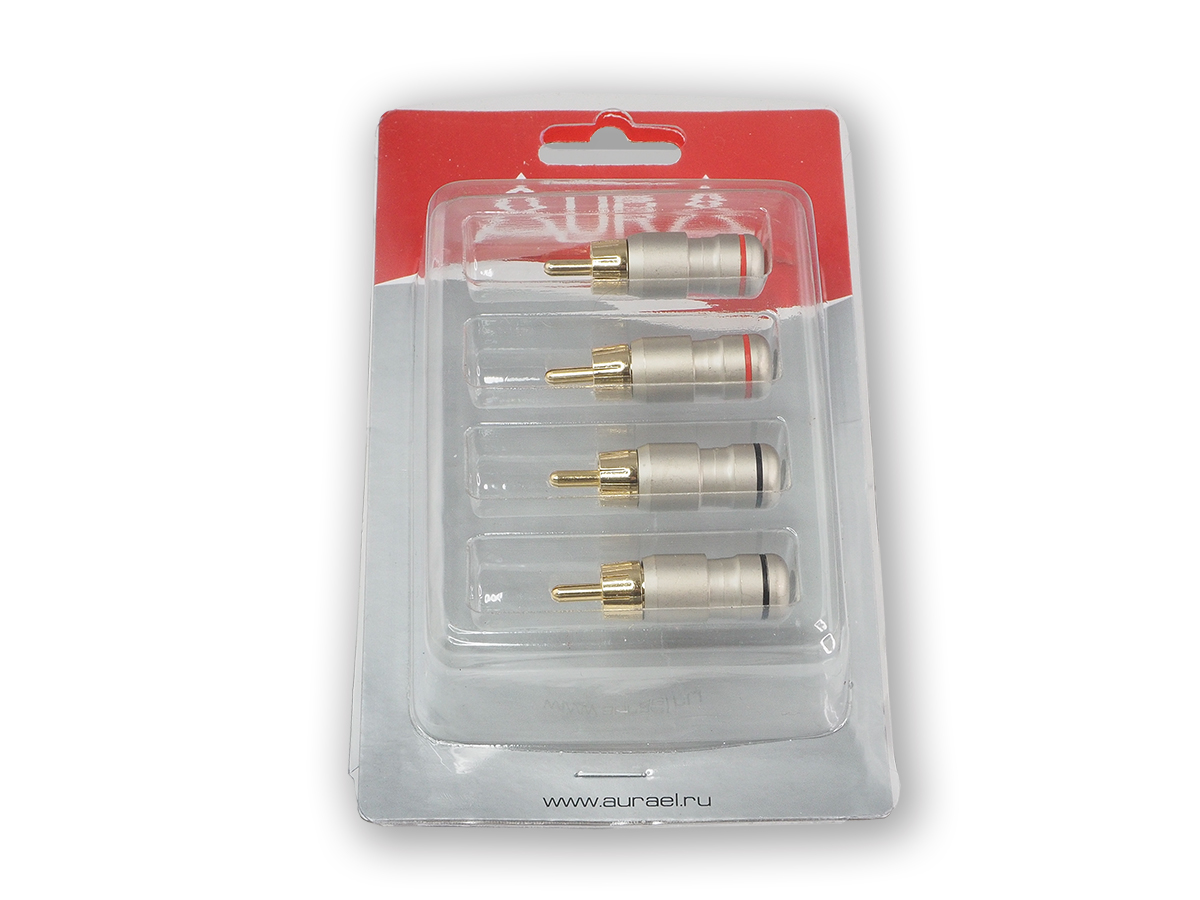 Коннектор rca aura rca-p614 (6 мм) вход (комплект 4 шт) AURA RCAP614