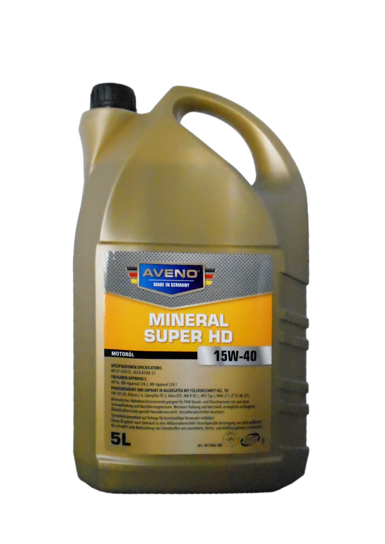 Моторное масло AVENO Mineral Super HD SAE 15W40 (5л) 3011002005