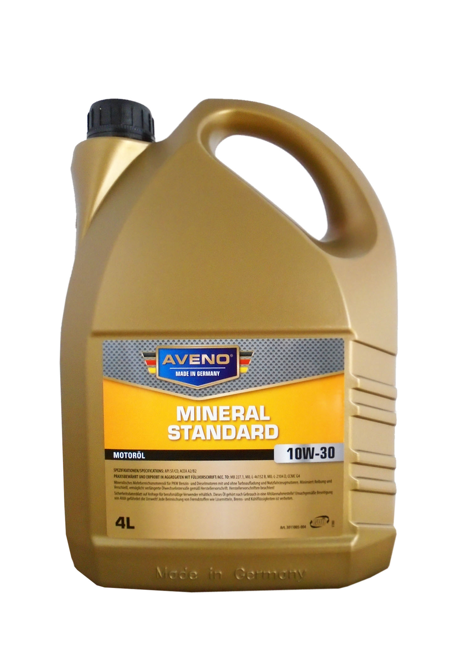 Моторное масло AVENO Mineral Standard SAE 10W30 (4л) 3011005004