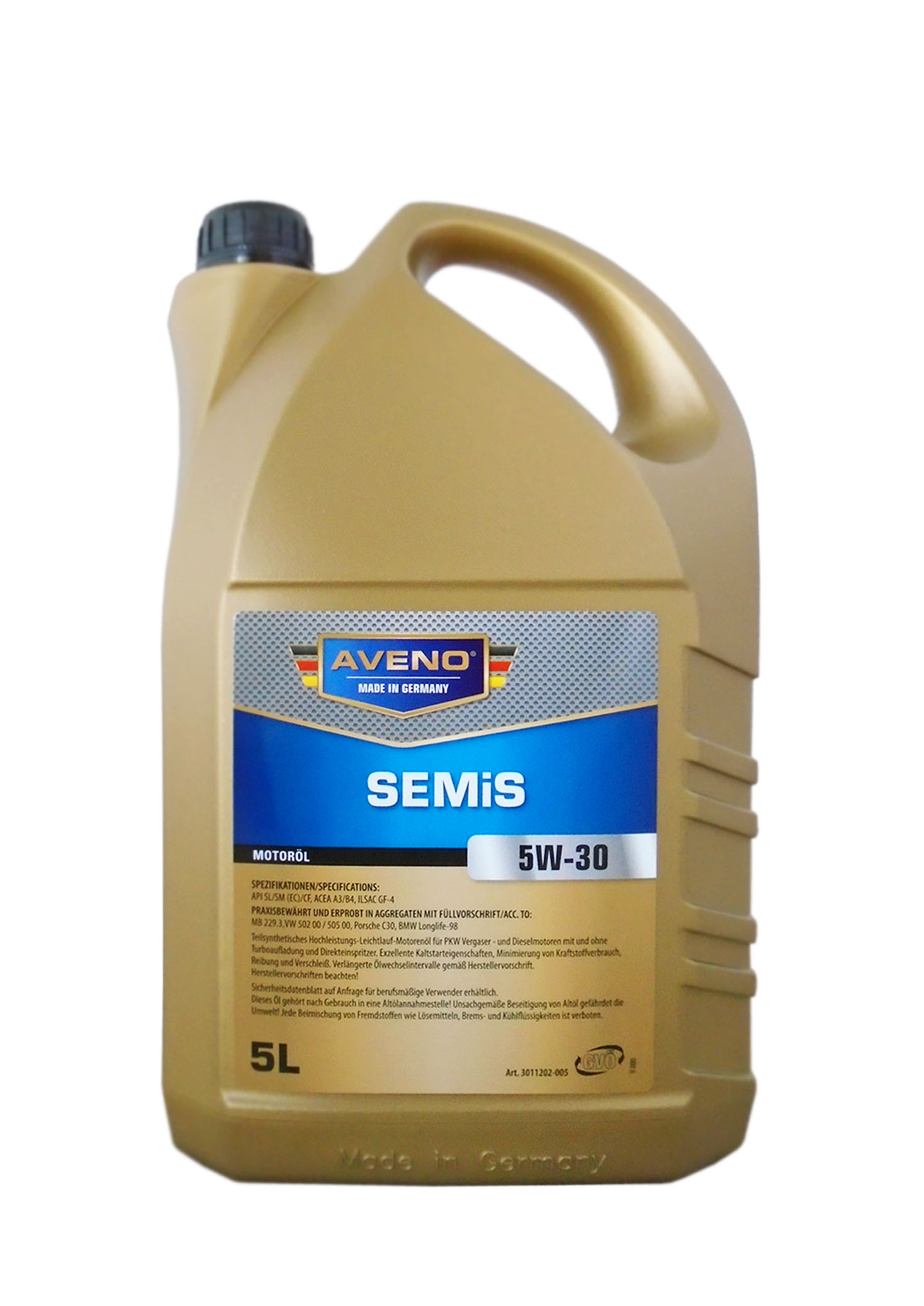 Моторное масло AVENO SEMiS SAE 5W30 (5л) 3011202005