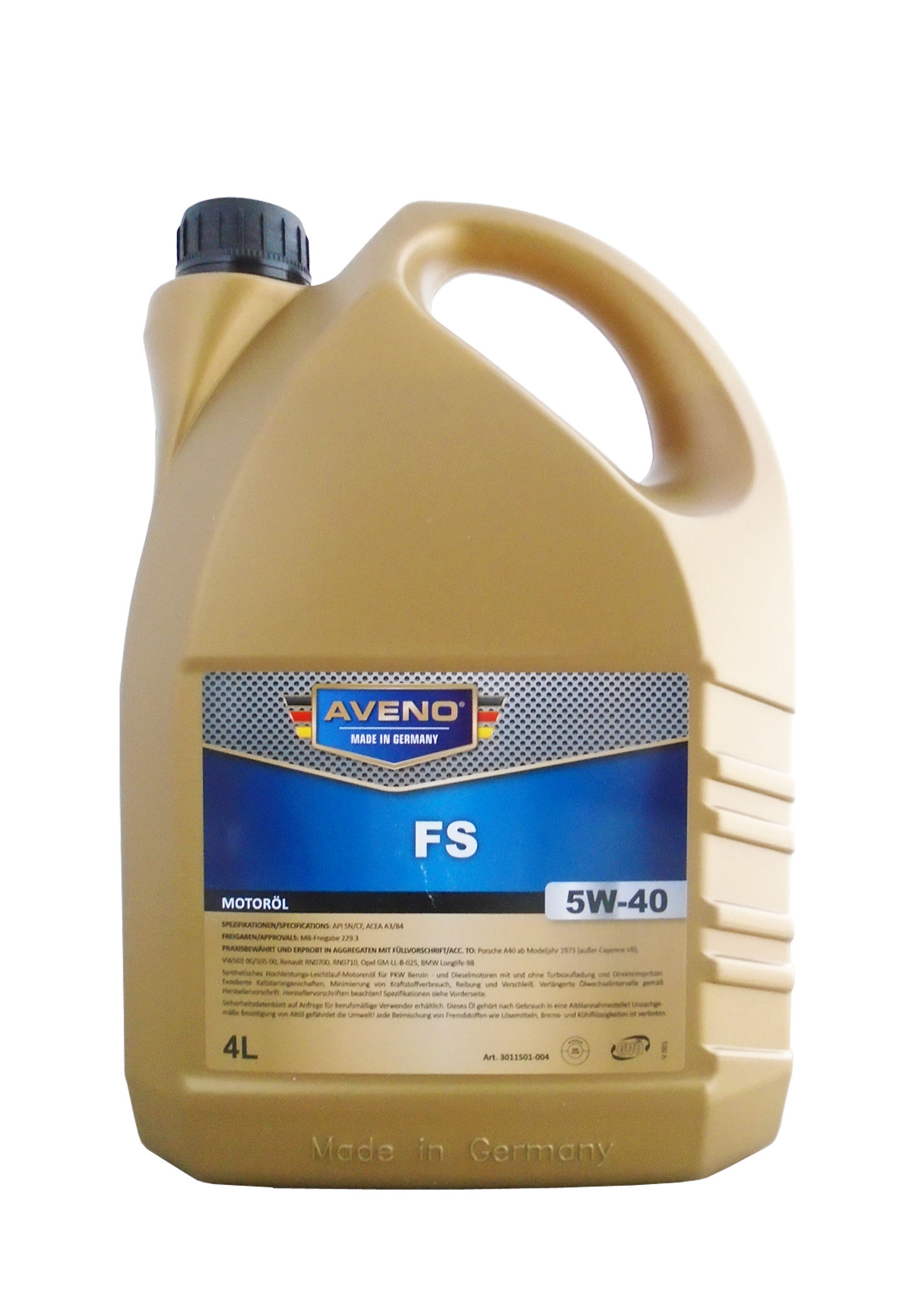 Моторное масло AVENO FS SAE 5W40 (4л) 3011501004