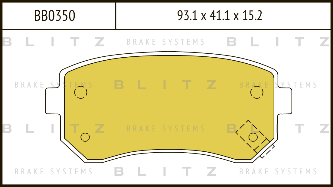 Колодки тормозные дисковые BLITZ BB0350