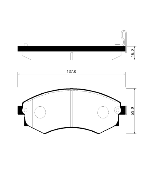 Колодки тормозные дисковые передние HSB HP0010