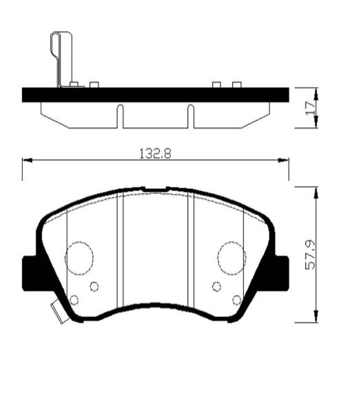 Колодки тормозные передние HSB HONG SUNG BRAKE HP0047
