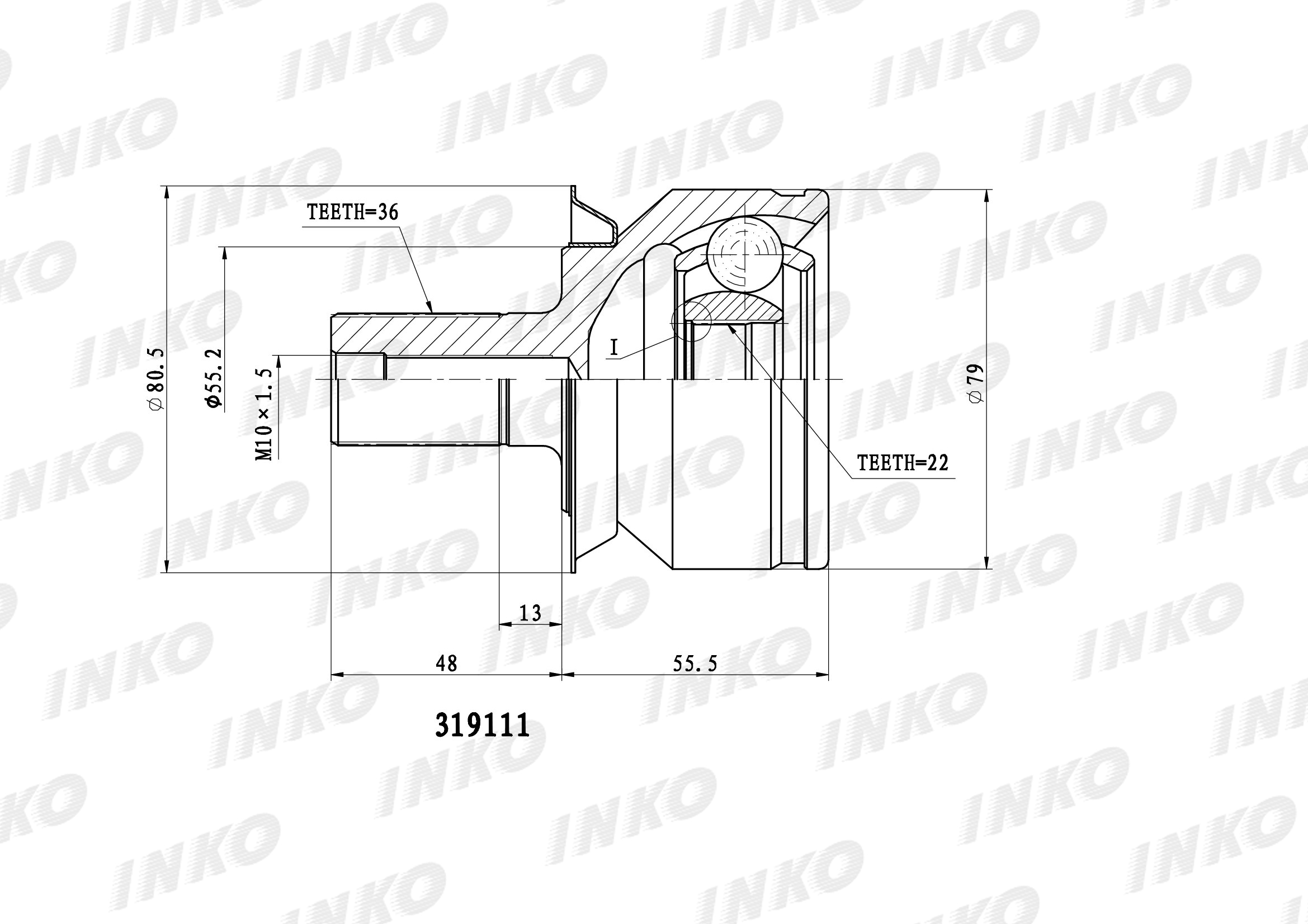 36 22 4. Inko 319111 шрус внешний 36/22. Шрус внешний 23/22 Inko 320034. Шрус Inko внешний, арт. 319111. Inko 321068 шрус наружный.
