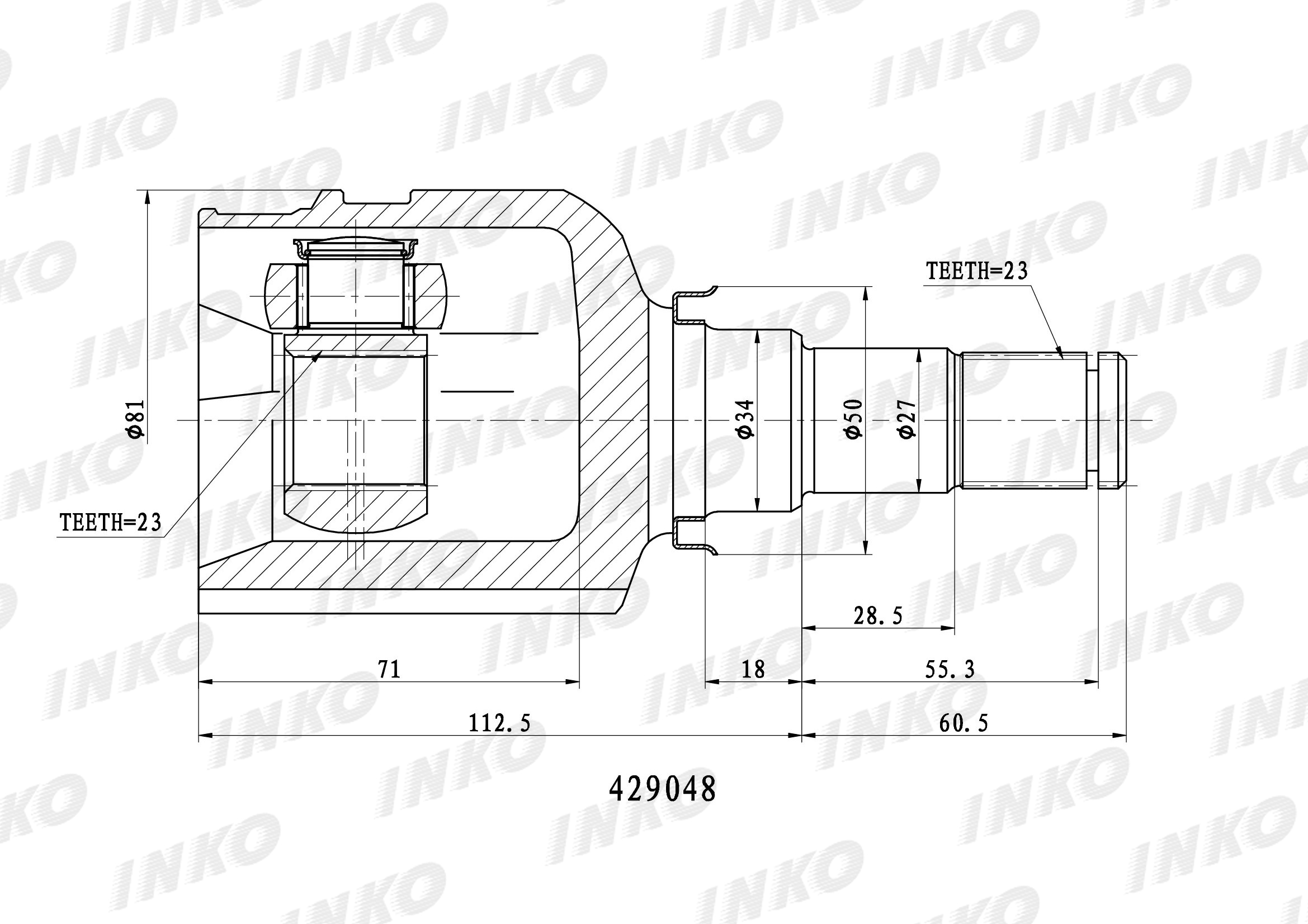 Внутренний 23. Inko 429048 шрус внутренний. Шрус внутренний ga12033. Шрус Lynx ci-3718. Inko 410027 шрус внутренний.