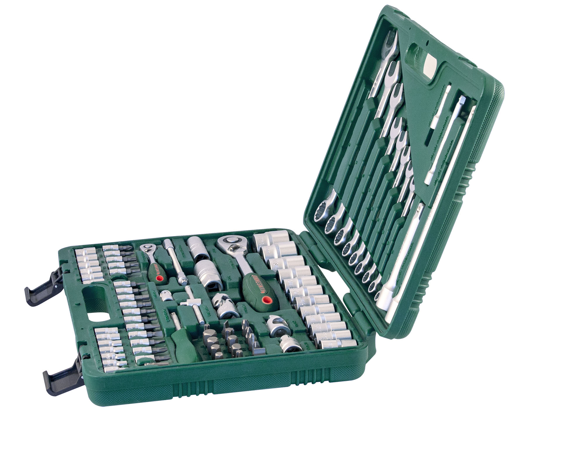 Универсальный набор торцевых головок 1/4""DR 4-14 мм и 1/2""DR 14-32 мм и комбинированных ключей 8-22 мм, 82 предмета JONNESWAY S04H52482S