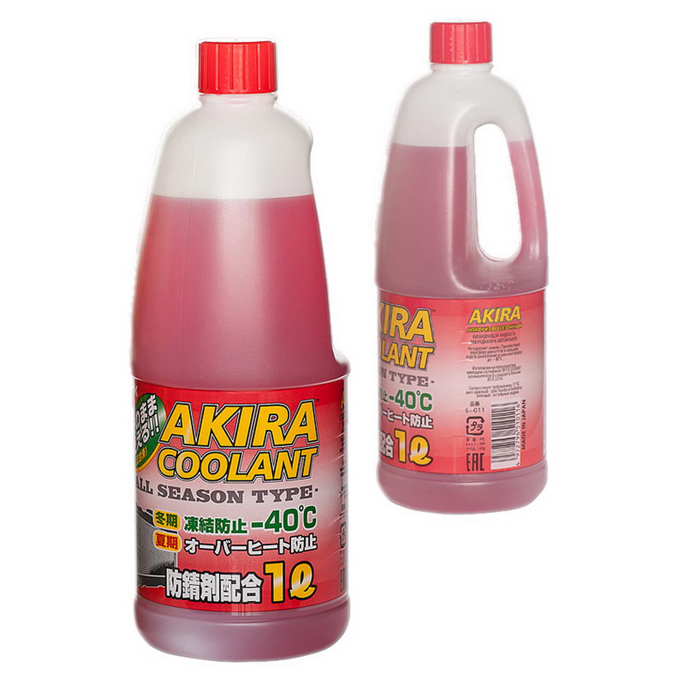 AKIRA Coolant (-40) 1 л (51011) Антифриз готовый красный