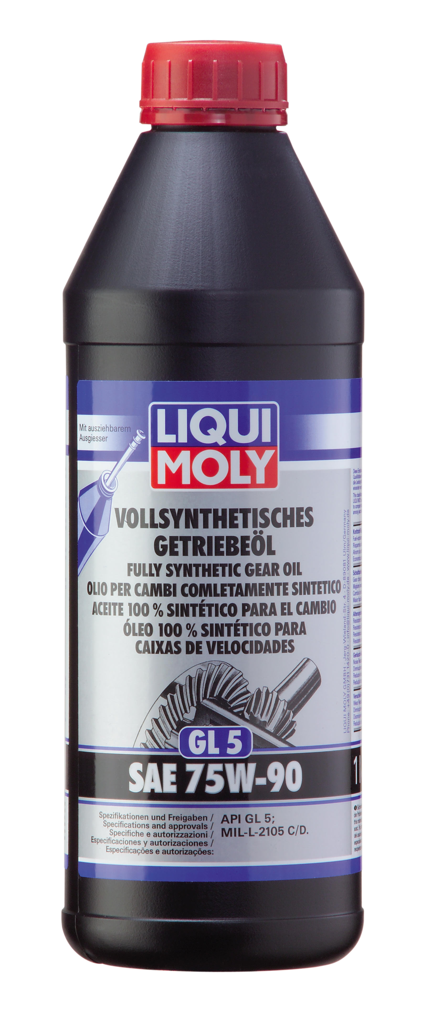 LIQUI MOLY Vollsynthetisches Getriebeoil 75W-90 / Синтетическое трансмиссионное масло 1л (1950)