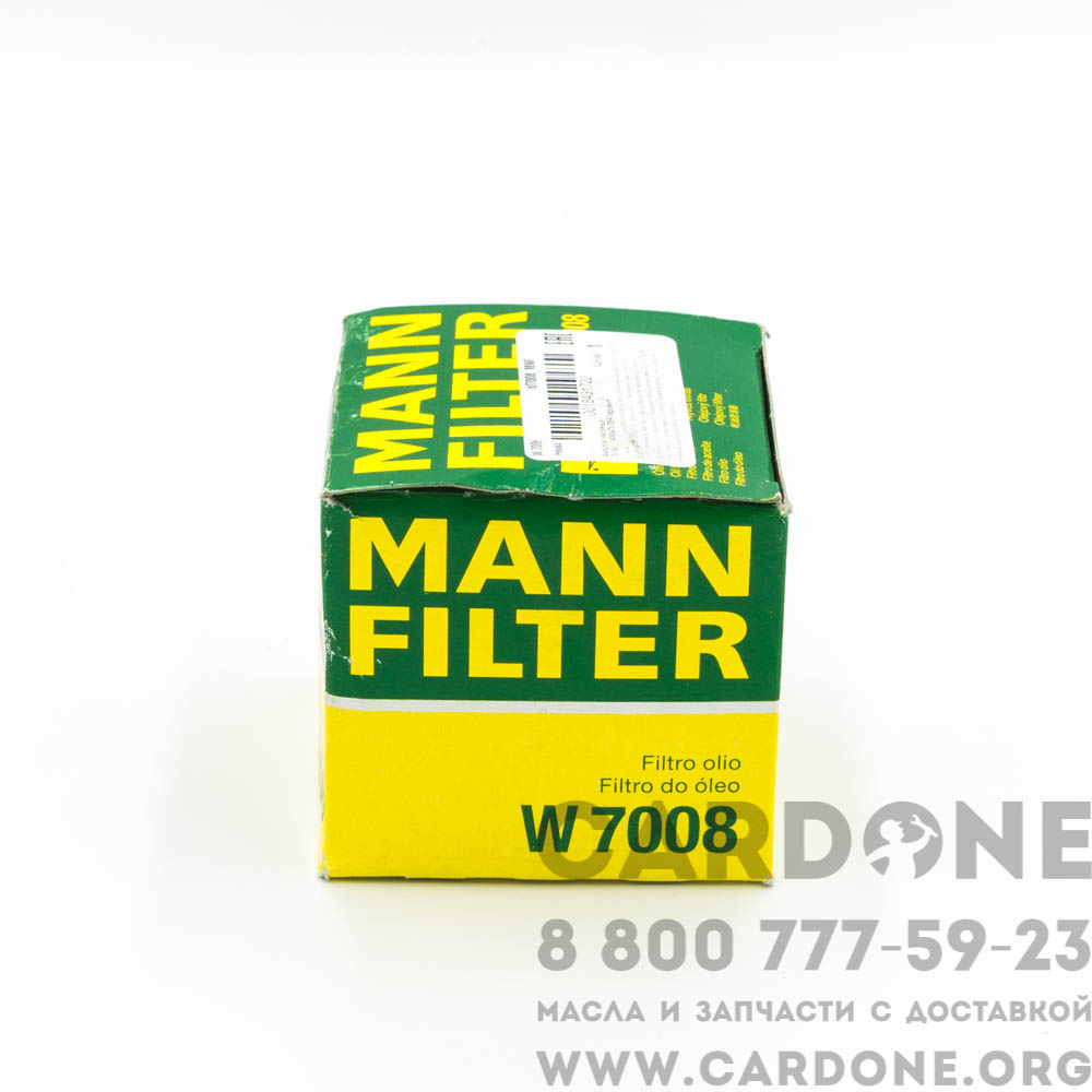Масляный фильтр MANN-FILTER W7008
