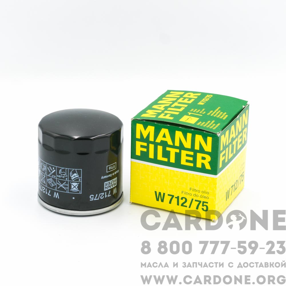 Масляный фильтр MANN-FILTER W712/75