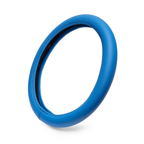 Чехол руля из искусственной кожи каркасный гладкий, синий, обхват 9.5 см, размер 37 - 39 см PATRON PCC2107