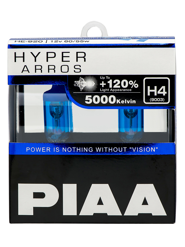 Piaa bulb hyper arros 5000k he-920 (h4) / лампа накаливания PIAA HE920H4