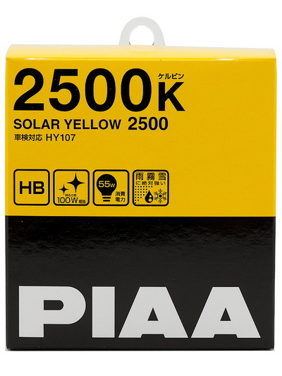 Piaa balb solar yellow 2500k hy107 (hb3 hb4) лампа накаливания PIAA HY107HB