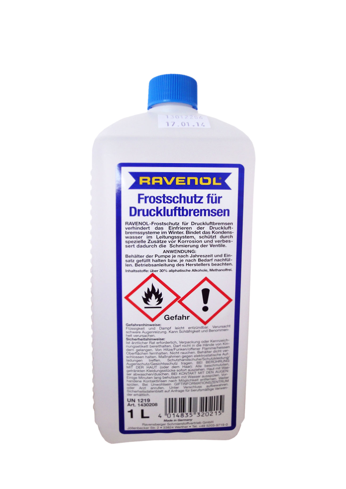 Антифриз бесцветн RAVENOL Frostschutz für Druckluftbremsen ( 1л) RAVENOL 4014835320215