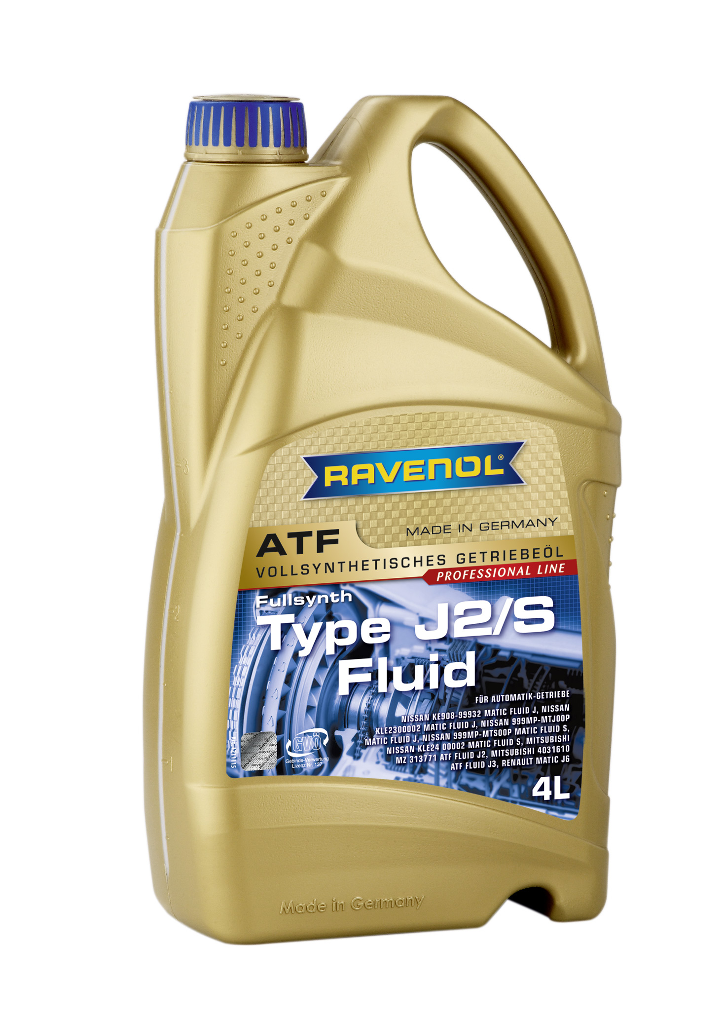 Трансмиссионное масло RAVENOL ATF J2/S ( 4л) new 4014835718890