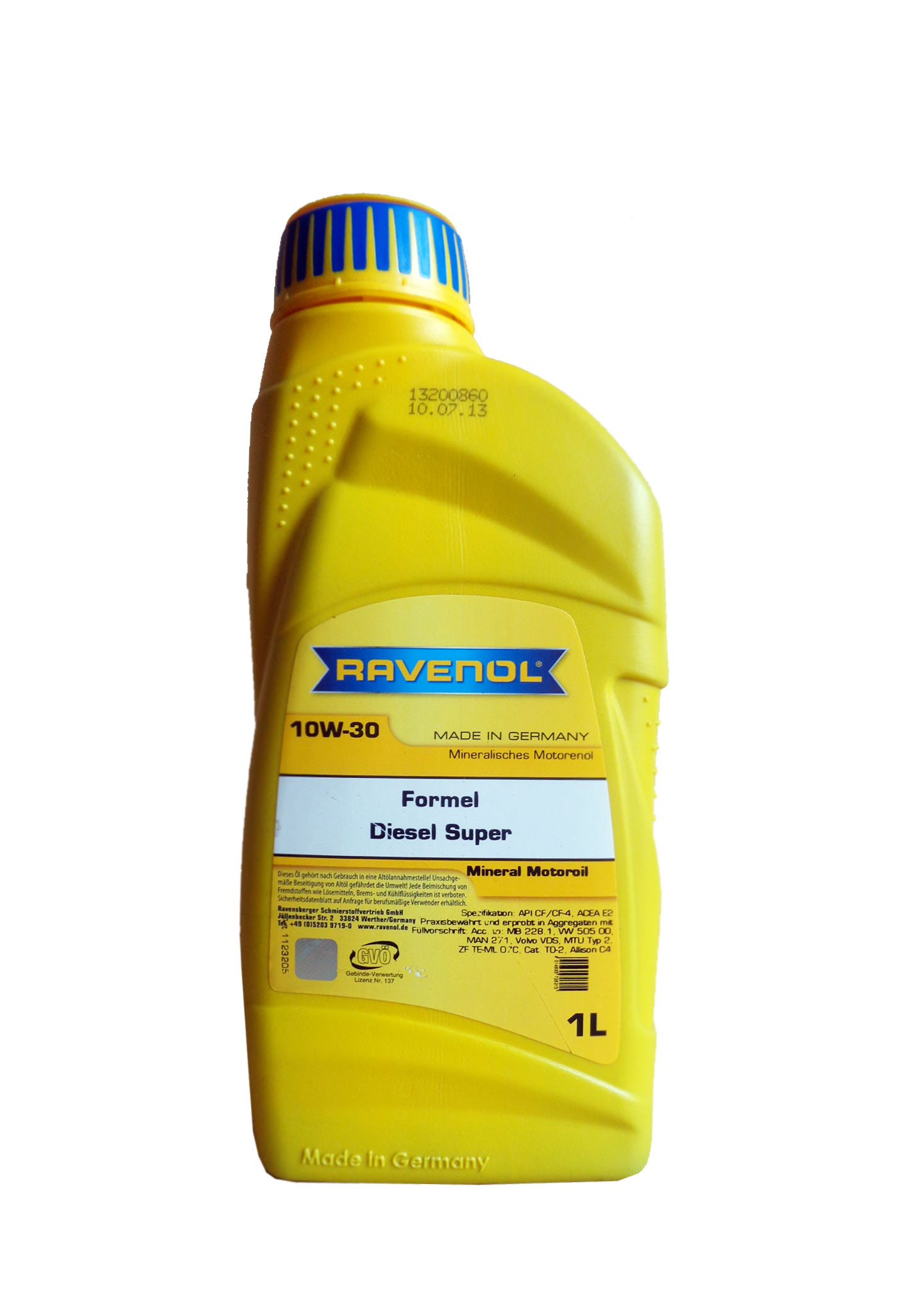 Моторное масло RAVENOL Formel Diesel Super 10W30 ( 1л) new 4014835726215
