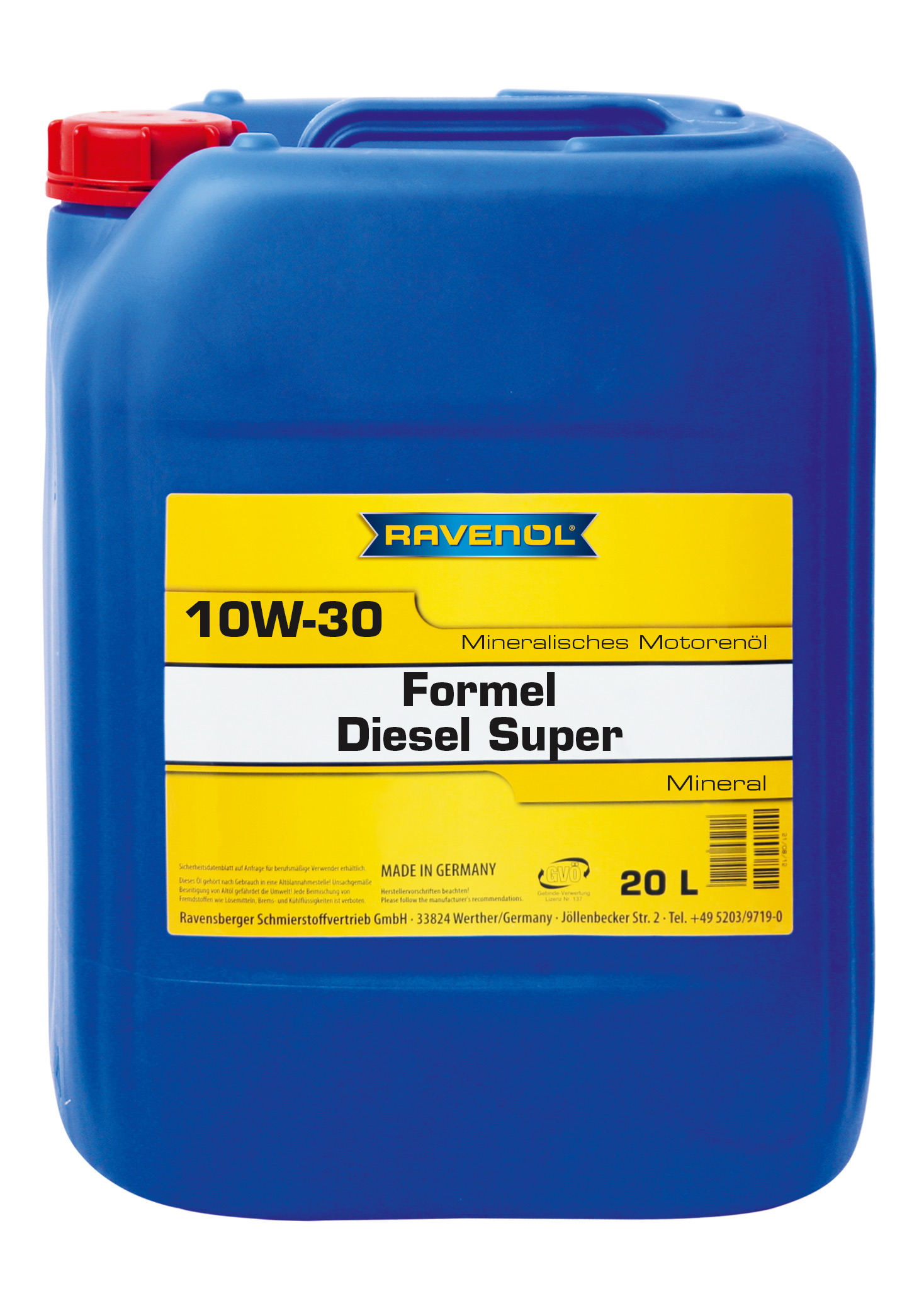 Моторное масло RAVENOL Formel Diesel Super 10W30 (20л) new 4014835726222
