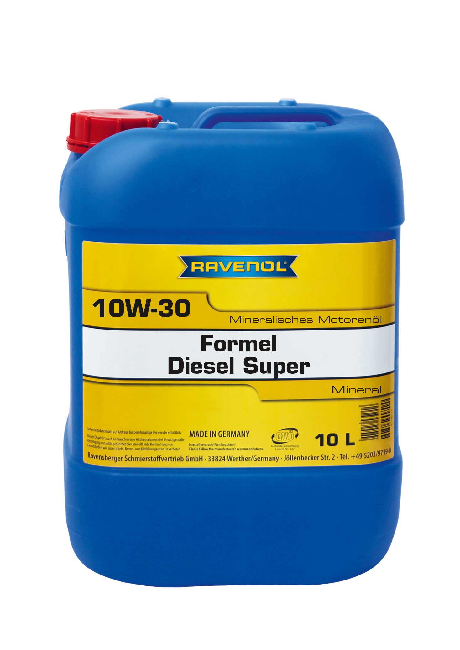 Моторное масло RAVENOL Formel Diesel Super 10W30 (10л) new 4014835726246