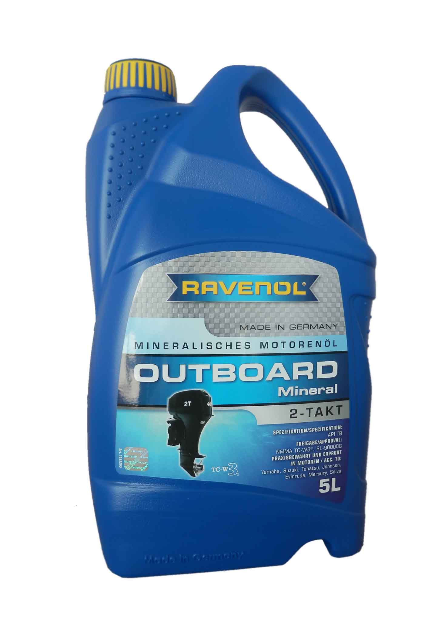 Моторное масло для 2Т лод.моторов RAVENOL Outboard 2T Mineral ( 5л) new 4014835728950