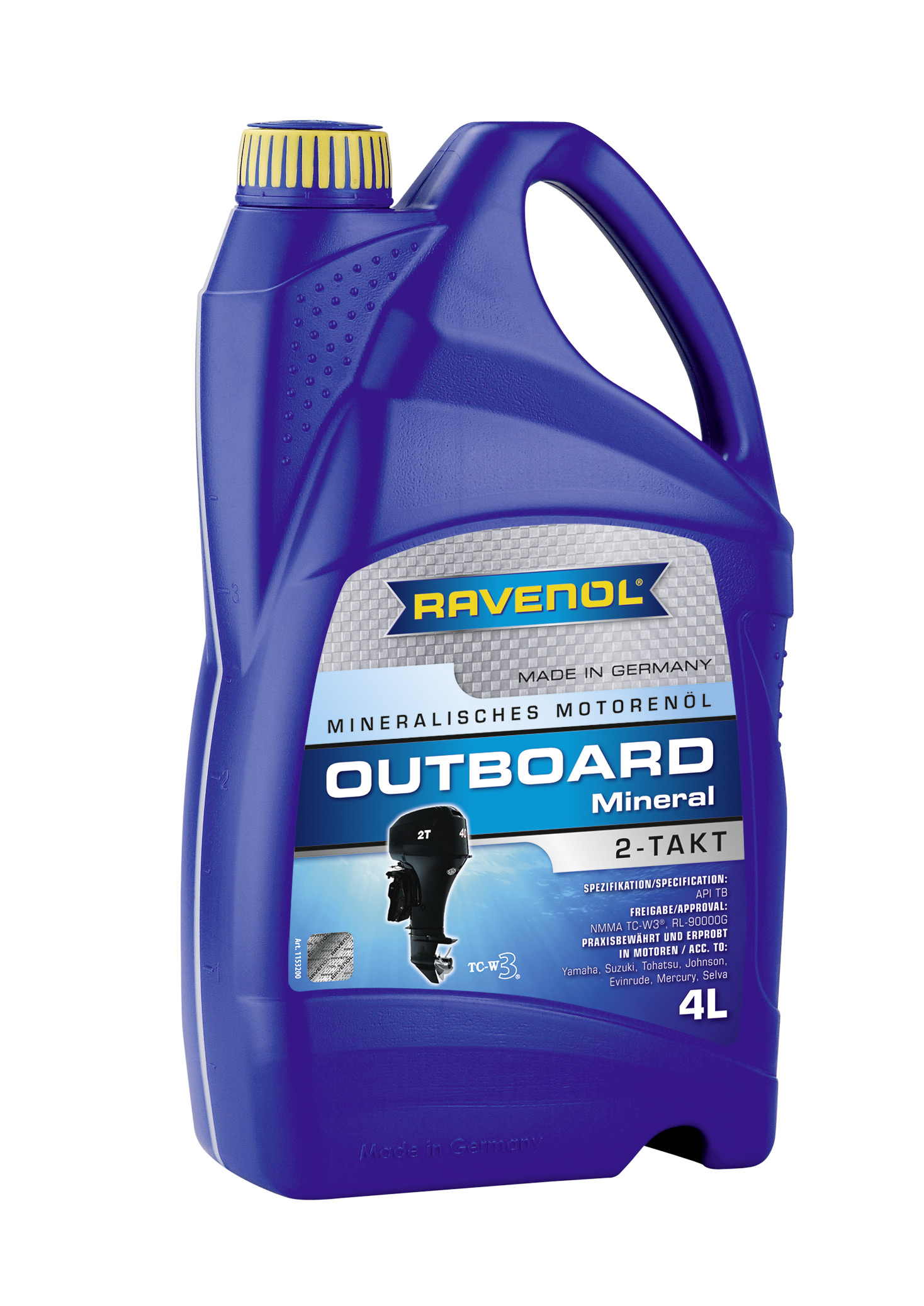 Моторное масло для 2Т лод.моторов RAVENOL Outboard 2T Mineral ( 4л) new 4014835728998