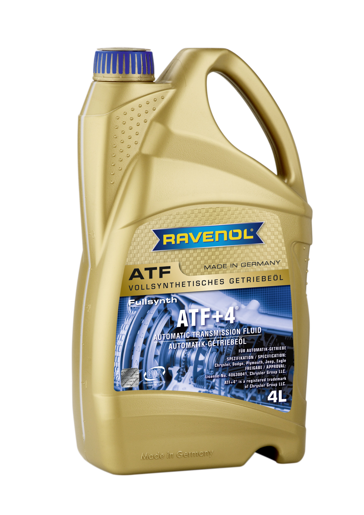Трансмиссионное масло RAVENOL ATF+4 Fluid (4л) new 4014835732193