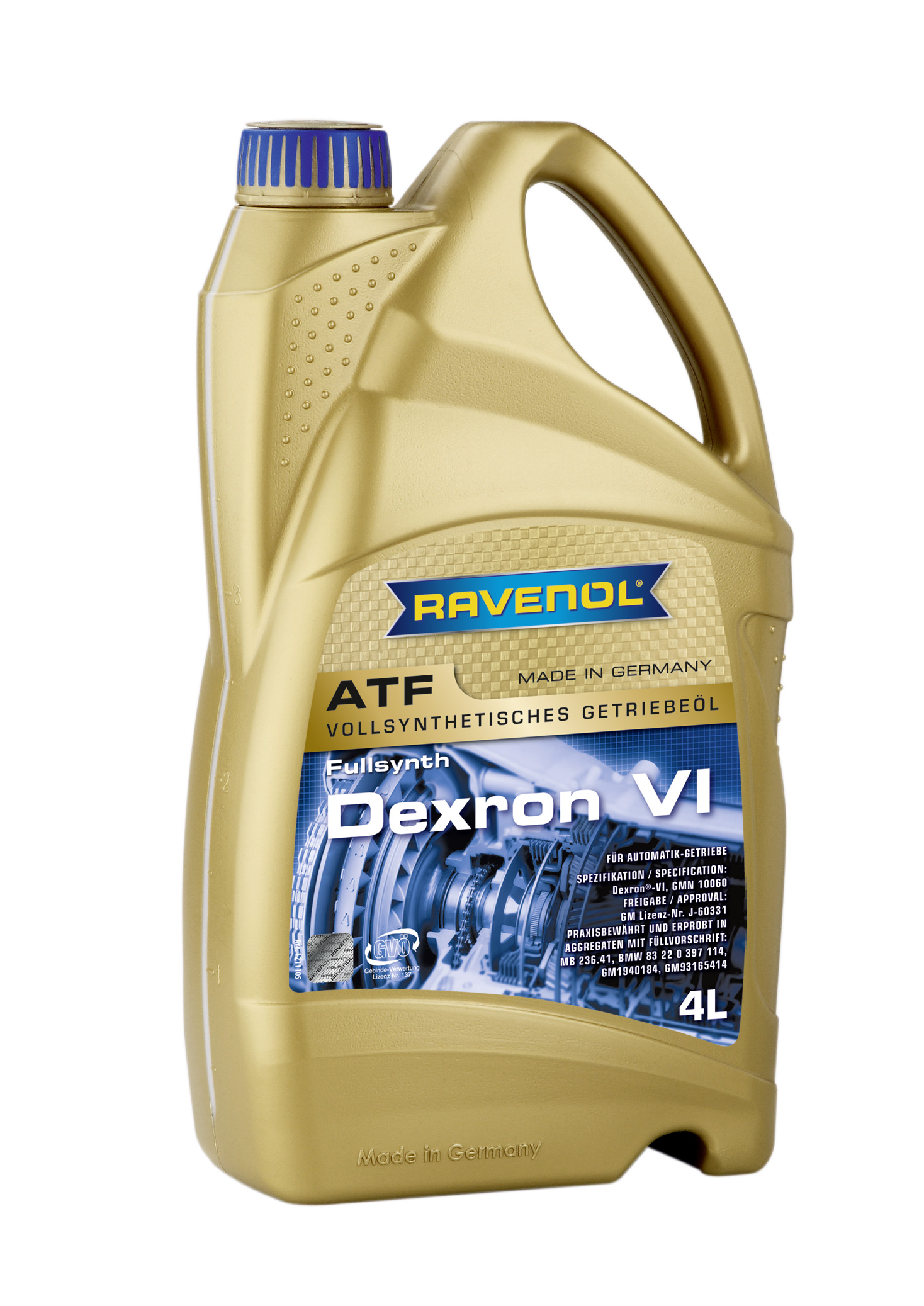 Трансмиссионное масло RAVENOL ATF Dexron VI ( 4л) new 4014835732292