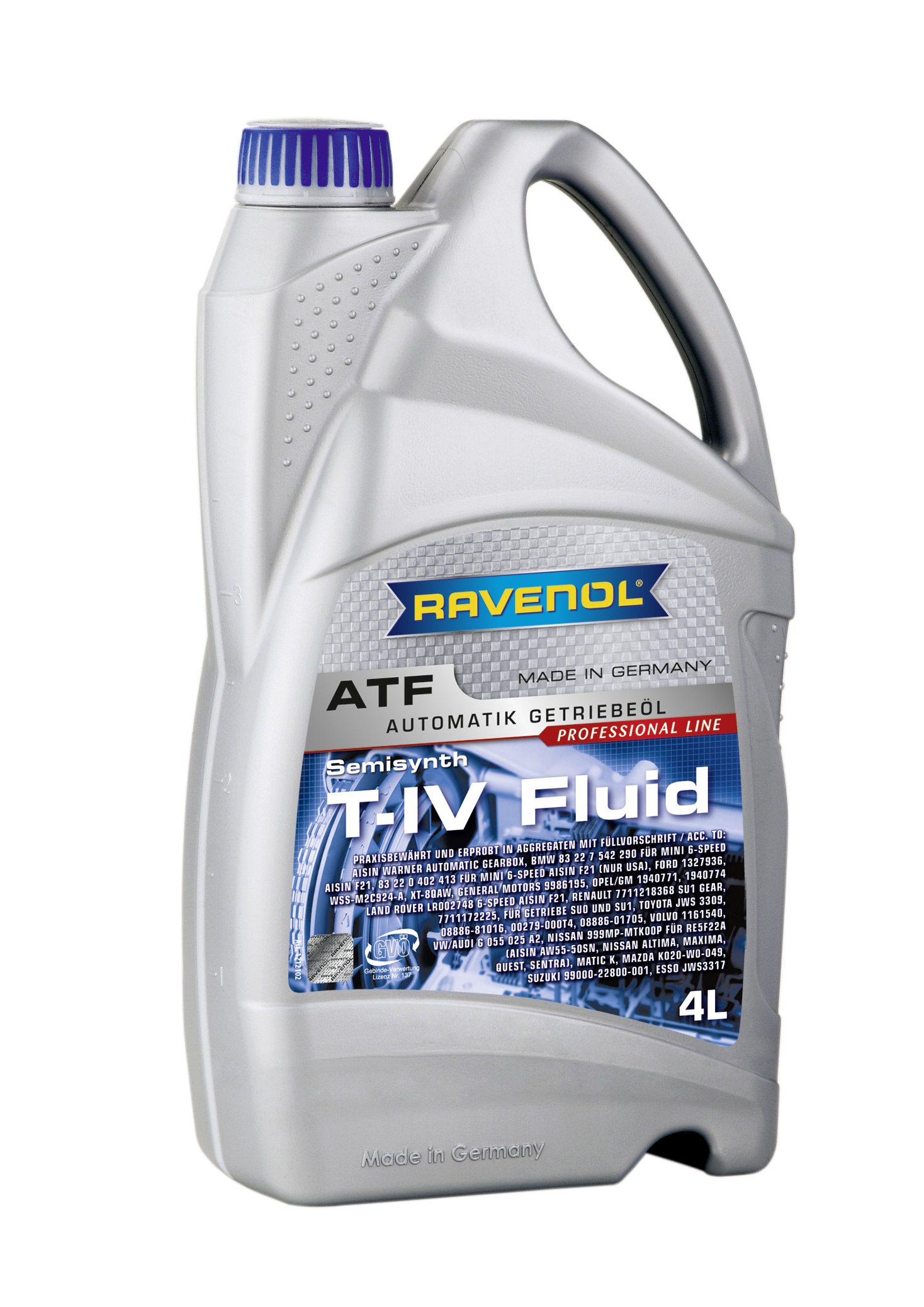 Трансмиссионное масло RAVENOL ATF T-IV Fluid ( 4л) new 4014835733091