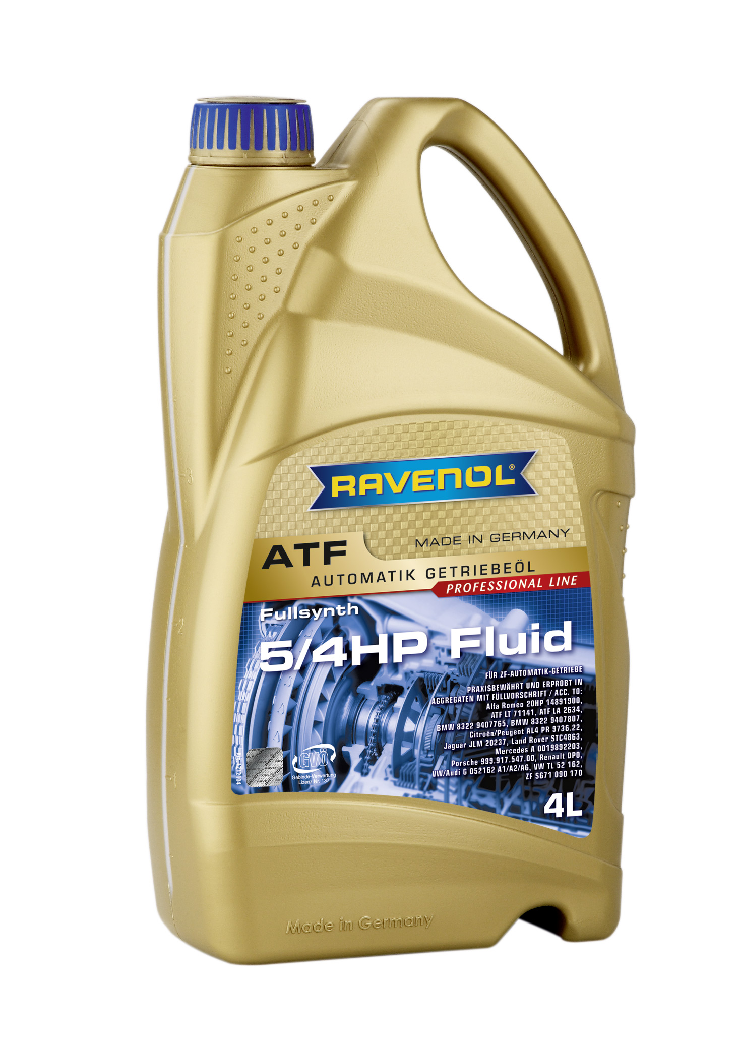 Трансмиссионное масло RAVENOL ATF 5/4 HP (4л) new 4014835733299
