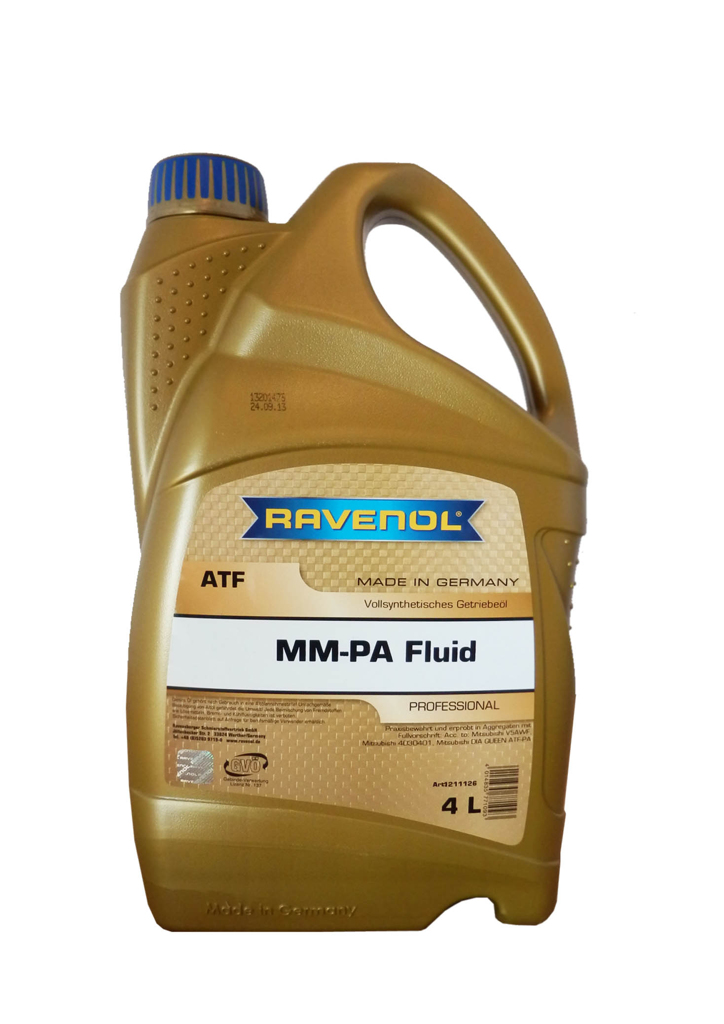 Трансмиссионное масло RAVENOL ATF MM-PA Fluid ( 4л) 4014835771093