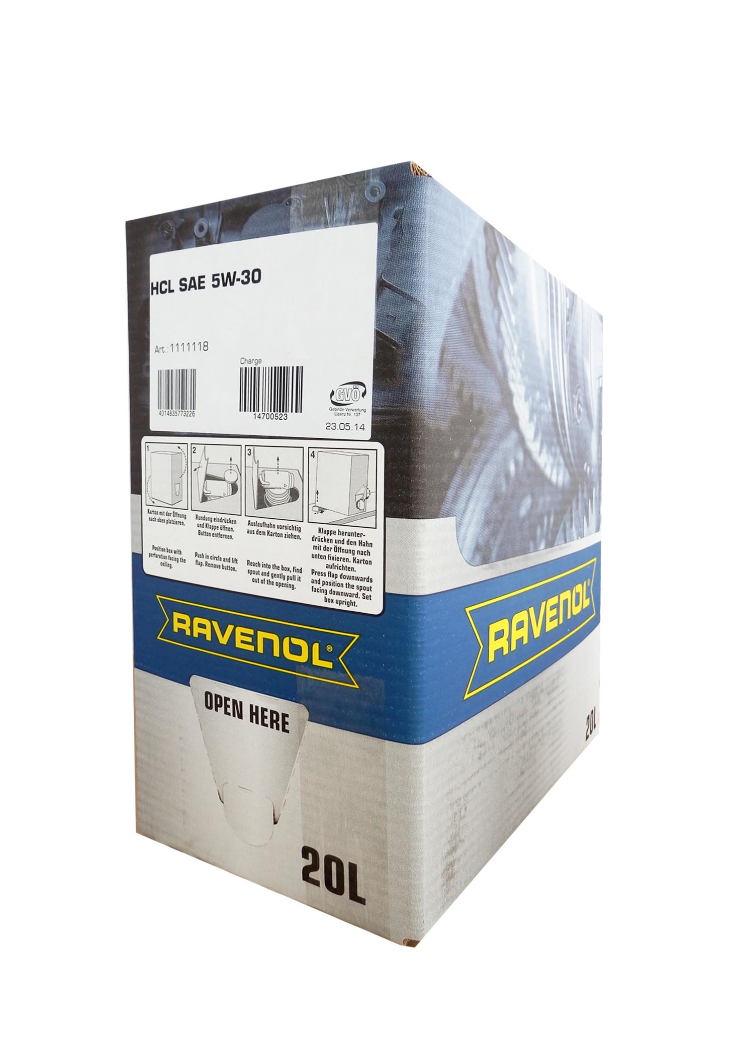 Моторное масло RAVENOL HCL SAE 5W30 (20л) ecobox 4014835773226