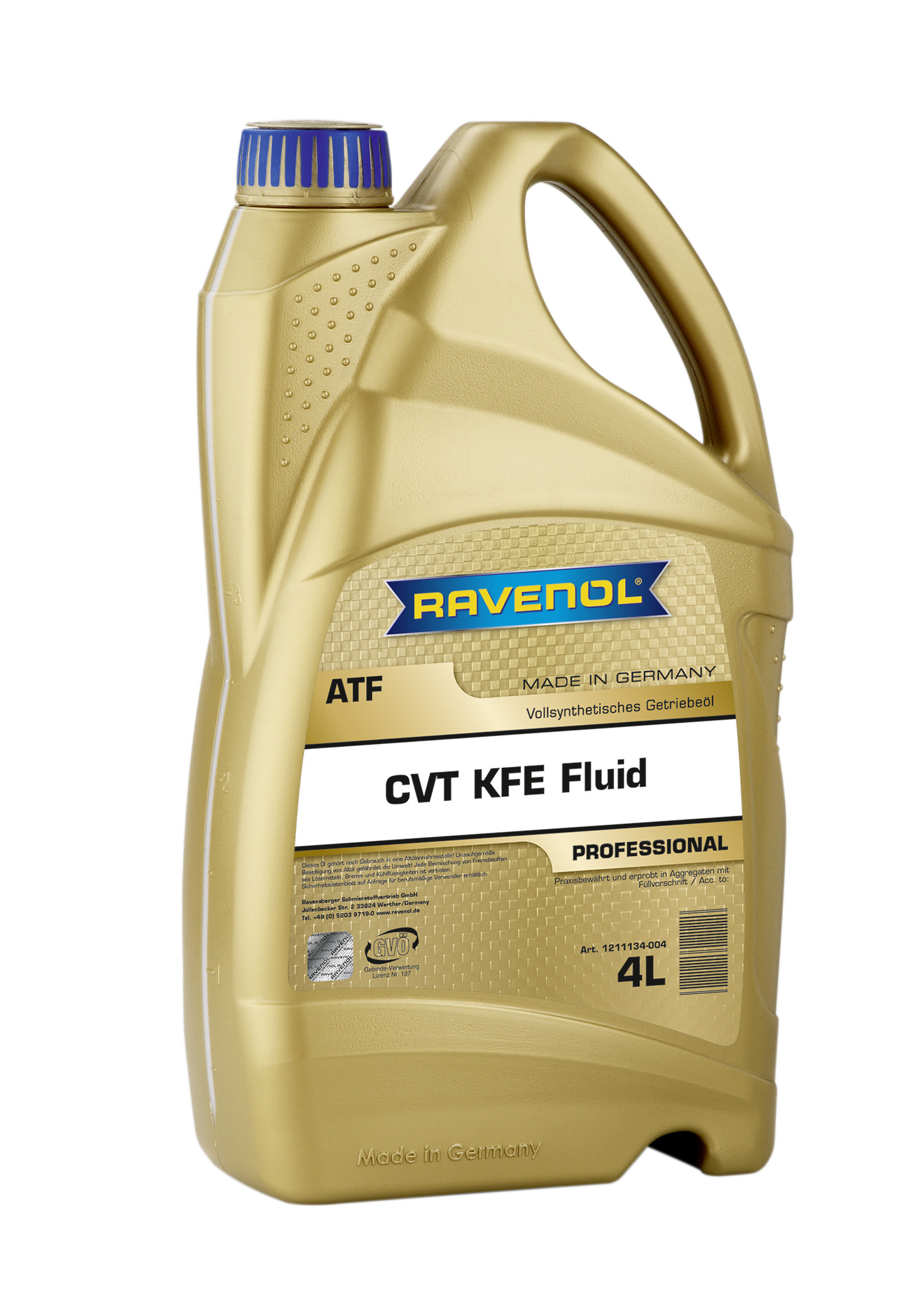 Трансмиссионное масло RAVENOL CVT KFE Fluid ( 4л) new 4014835803725