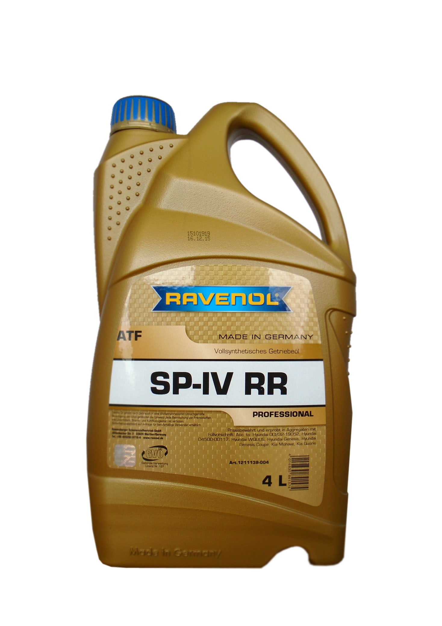 Трансмиссионное масло RAVENOL ATF SP-IV Fluid RR (4л) new 4014835841574