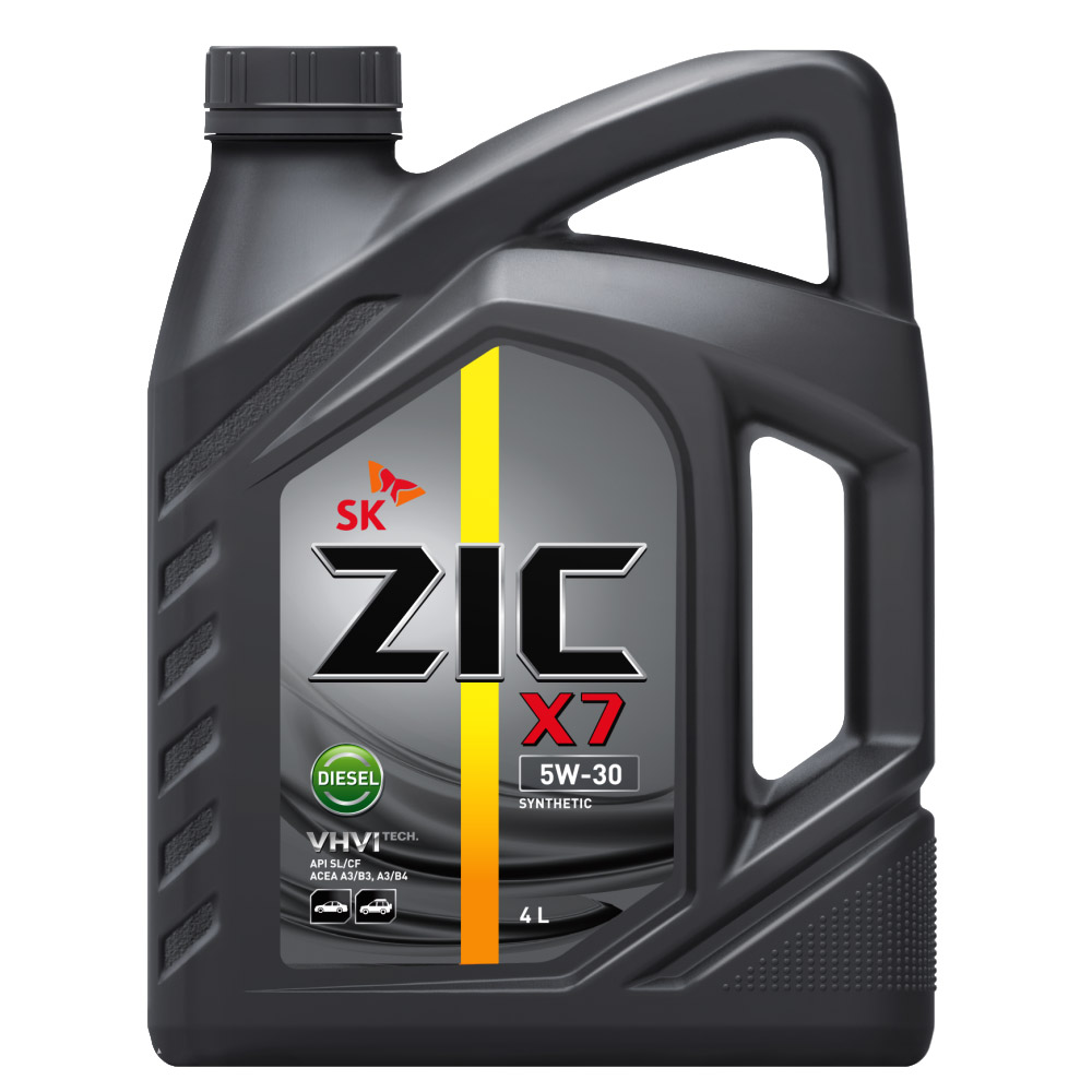 Моторное масло ZIC X7 5W30 Diesel 4л (162610). Масло в двигателе ZIC 5W30.
