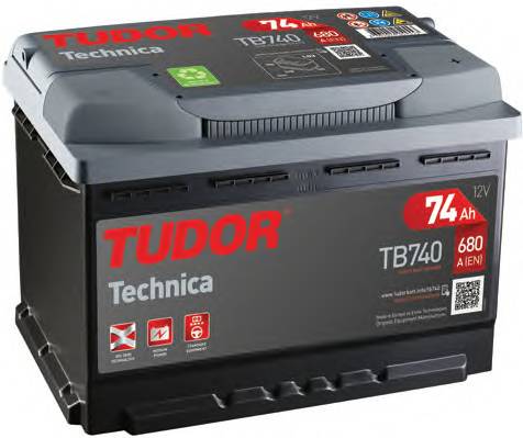 Аккумулятор TUDOR Technica 74 А/ч ОБР. 278x175x190 EN 680 TUDOR TB740