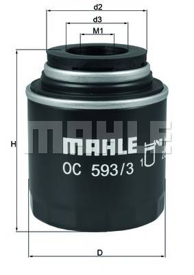 Масляный фильтр MAHLE KNECHT OC593/3