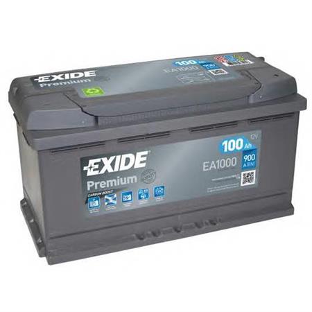 Аккумуляторная батарея 19.5/17.9 евро полярность 100Ah 900A 353/175/190 EXIDE EA1000