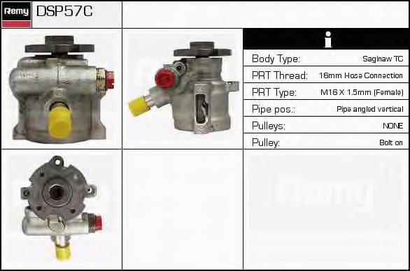 Насос ГУР CITROEN BERLINGO 96-/FIAT DUCATO DELCO REMY DSP57C