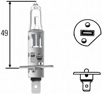 Лампа H1 12V +90% BEHR HELLA SERVICE 8GH002089531