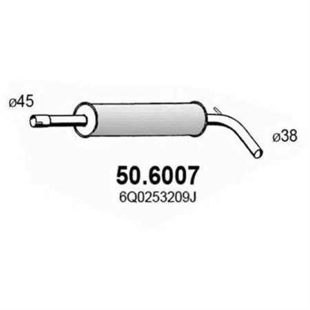Средняя часть глушителя ASSO 506007