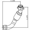 Труба глушителя от турбины левая DINEX 54233