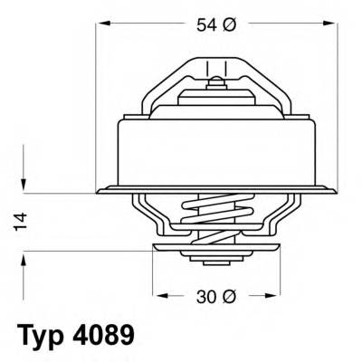 термостат  volvo 740 940 240 760 2.0-2. WAHLER 408987D